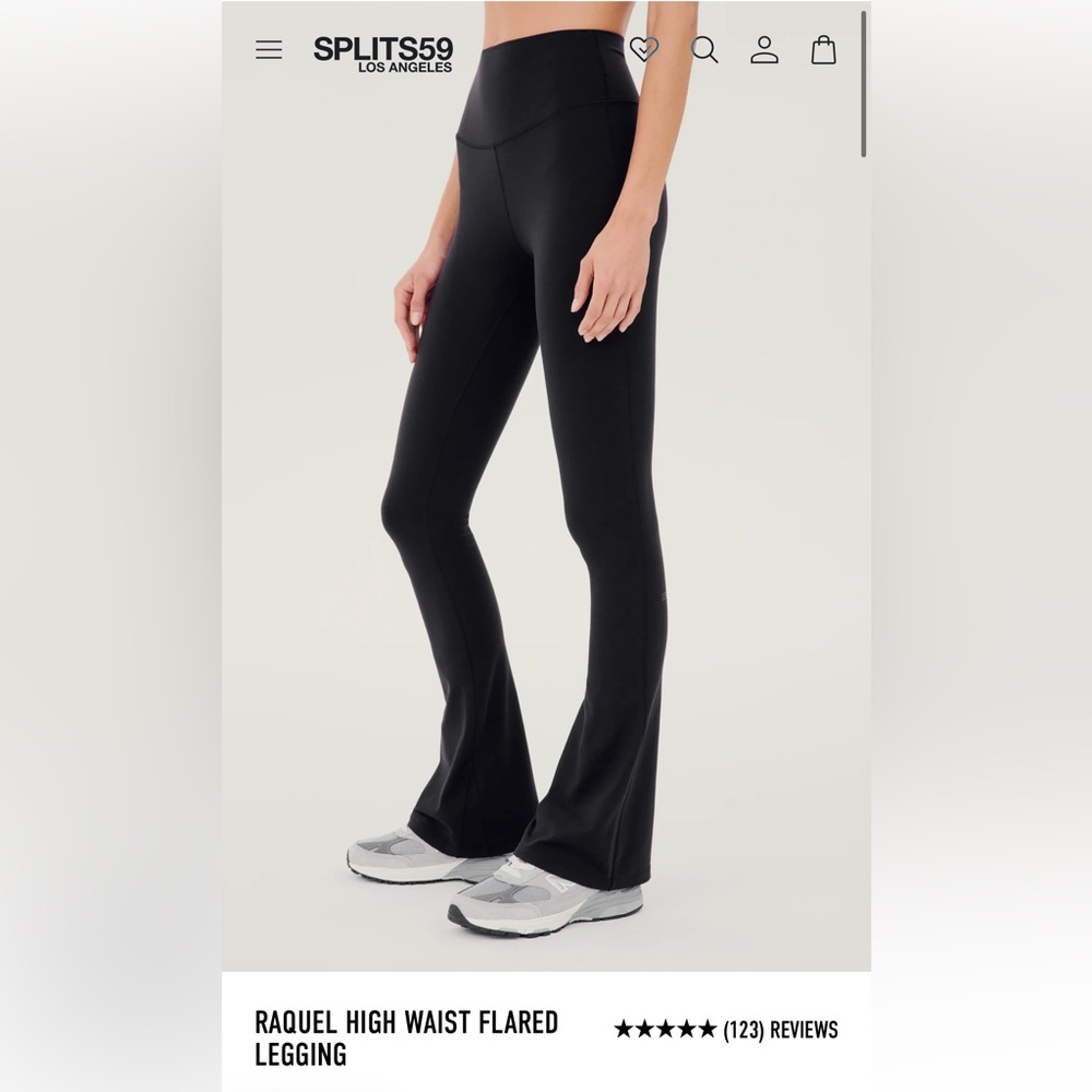 Splits59 Black Flared Leggings